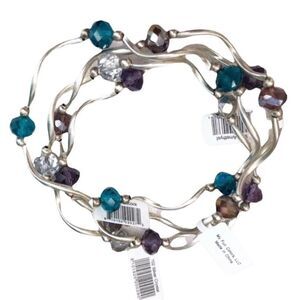 🦃NEW Silver Stretch 3 Bracelet Set